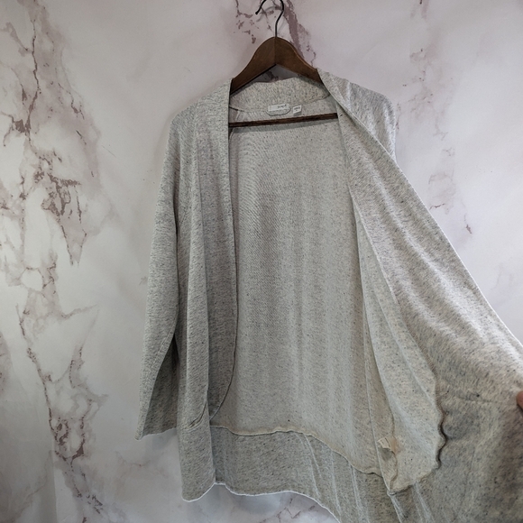 J Jill Cardigan Womens Large Oatmeal Wrap Topper Lightweight Pocket Pure - Picture 8 of 12